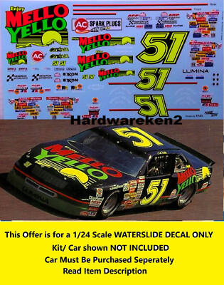 NASCAR DECAL #51 MELLO YELLO 1990 CHEVROLET LUMINA COLE TRICKLE- DAYS OF THUNDER