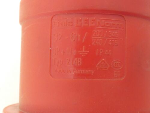 Bals CEE Norm IP44 Typ 2148 Male Pin & Sleeve Plug 32-6h 3P+N+200 240 346 415V - Picture 4 of 6