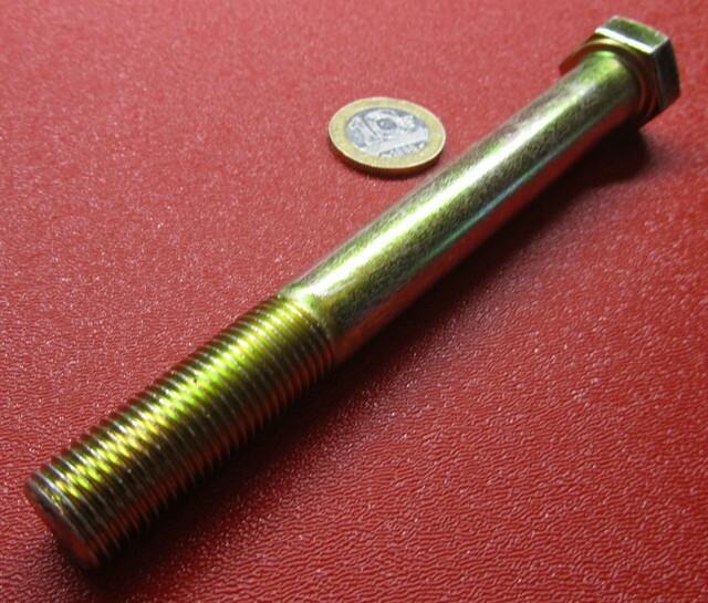 Bolt, PT,, GRADE 8 Yellow Zinc Chromate 9/16"18 x 5.00" Length, 5 Pc