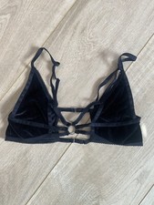 ASOS Black Velvet Bralet - Size 8