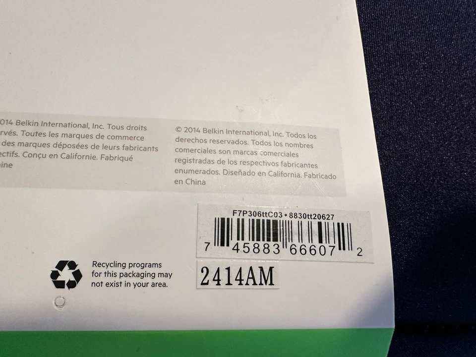 Belkin Funda Protectora Laptop Tablet Azul Marino 12" Funda Microsoft Surface PRO 3 Foto 4 de 4