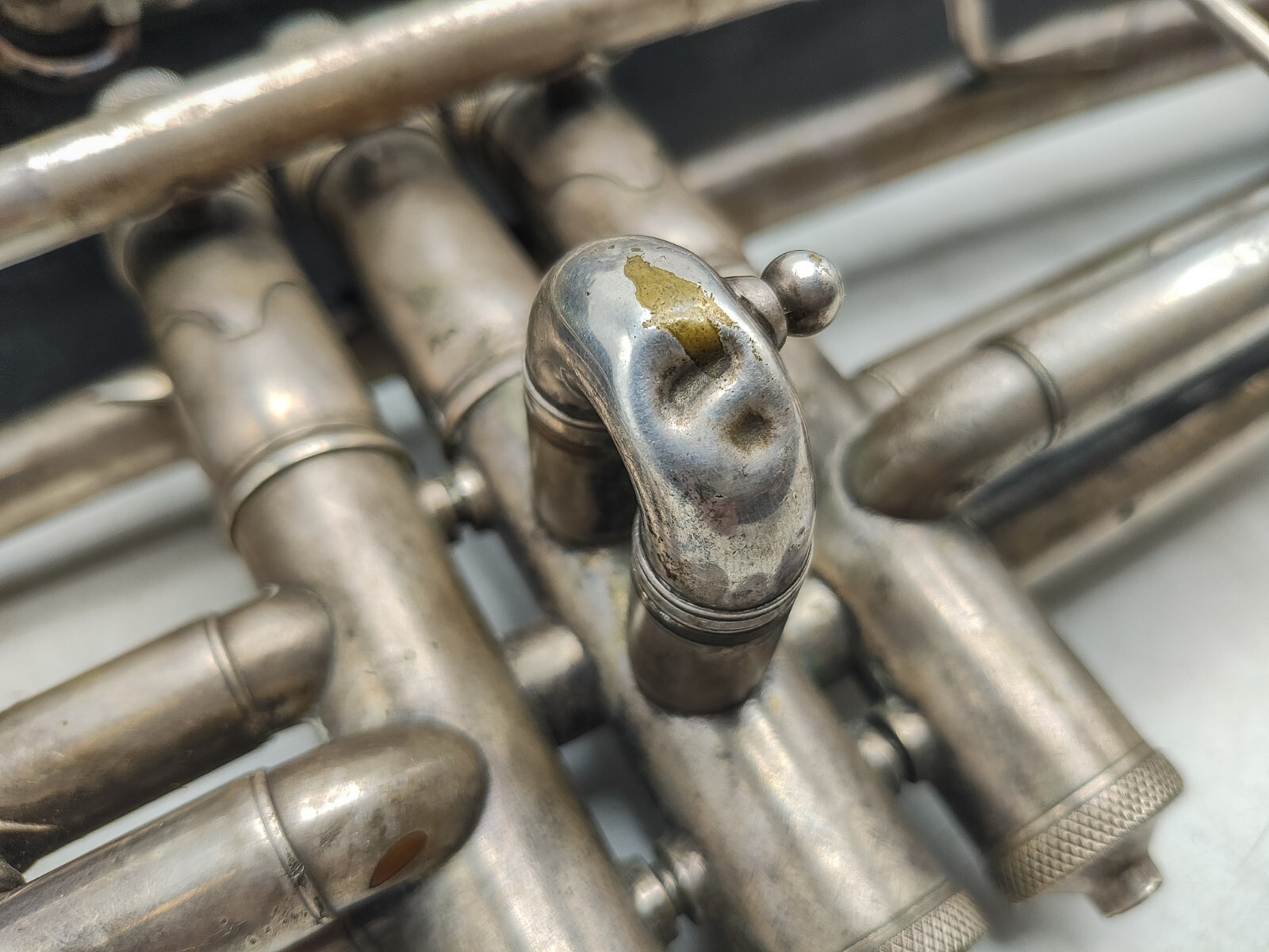 1917 Buescher Grand Model 9 "Peashooter" Bb LP Trumpet w/ Mouthpiece