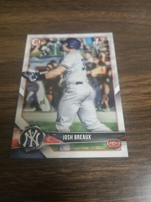 JOSH BREAUX 2018 1st Bowman DRAFT CARD BD-57 YANKEES (FIRST ROOKIE BASE)