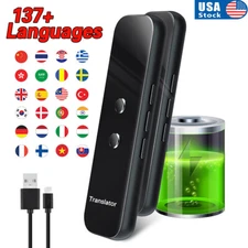 Portable Smart Translator Two-Way Real Time 137+ Languages Device Instant Voice