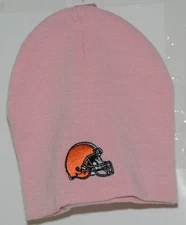 NFL Team Apparel Licensed Cleveland Browns Pink Knit Cap
