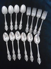 14 Pc Mixed Lot Oneida RENOIR PEMBROOKE Stainless SSS Flatware