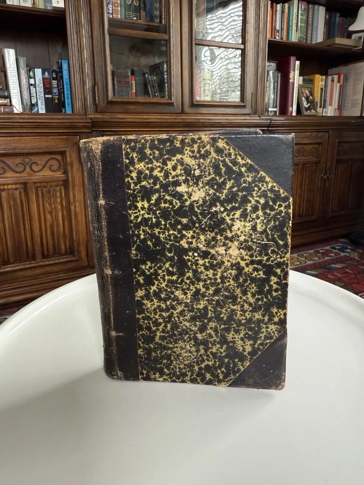1876 The Marble Faun Vol 1 – Nathaniel Hawthorne – James R. Osgood – Leather HC - Image 3 of 4