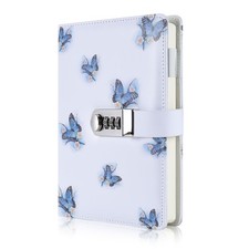 ARRLSDB A5 Creative Password Journal with Lock, PU Leather Diary with Combina...