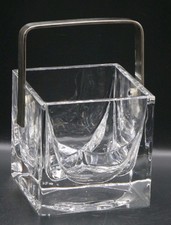 Secchiello Porta Ghiaccio Design TADDEI SESTINI 1970 In Cristallo Di Censo 