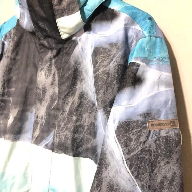 Quiksilver Snowboard Ski Jacket Mens S/M Hooded Quiktech 8000mm Waterproof - Image 4 of 4