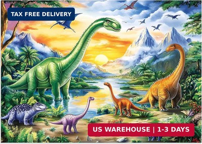 100 Piece Puzzles for Kids Ages 4-6 6-8 8-10 Year Old - Dinosaurs 100 Pieces Jig