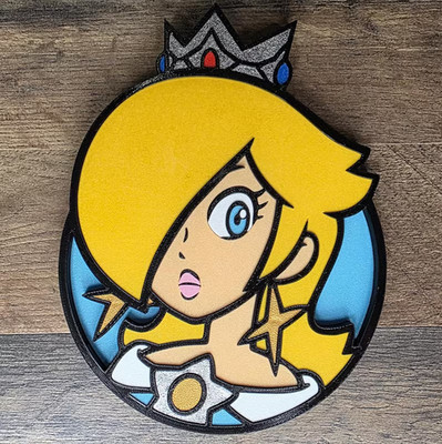 Rosalina Super Mario Wall Art Decoration   3D Layered Design  