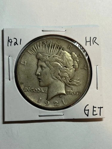 1921 Peace Silver Dollar $1 XF High Relief Key Date