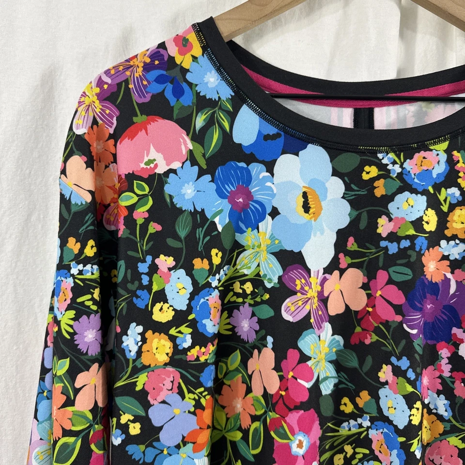 Camiseta de manga larga Johnny Was Bee Active Wild Bloom para mujer talla XL colorida gimnasio Foto 4 de 4