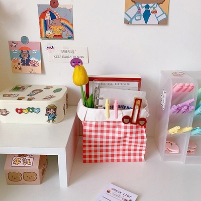 20Pcs Colorful Plaid Kraft Paper Bag Birthday Party Graduation Xmas Gift Bag
