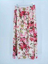 Pre-Owned Abercrombie  Fitch Ivory Size Medium Floral Maxi Skirt