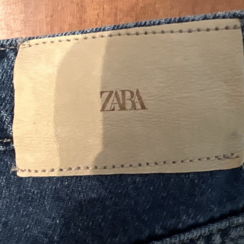 Zara High Waist Cargo Wide Leg Denim Jean Youth Size 11-12 NWT - Picture 3 of 8