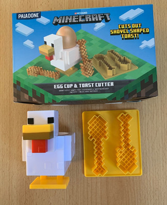 Minecraft Hühner Eierbecher und Toastschneider Paladone Mojang Originalverpackt