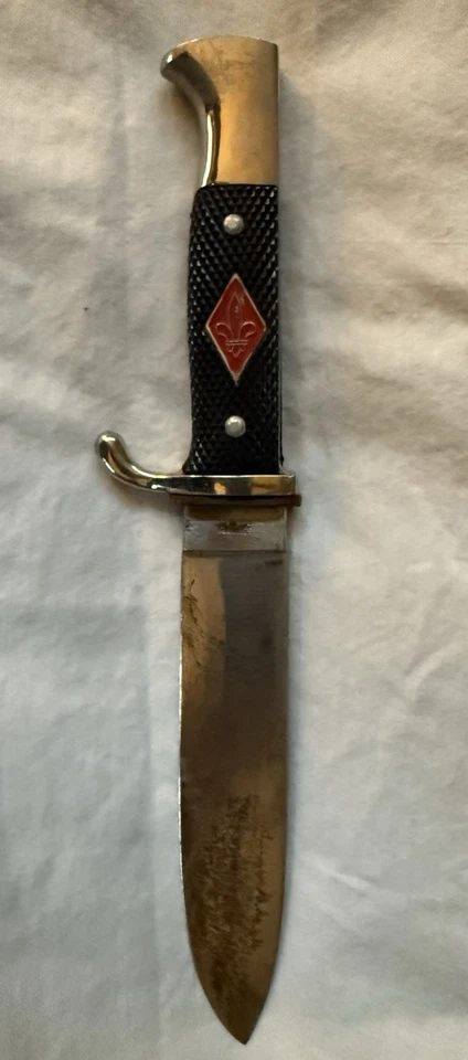 Vtg RARE Solingen Germany Dagger Scout Hunting Knife & Metal Scabbard Ex Cond! - Image 3 of 4