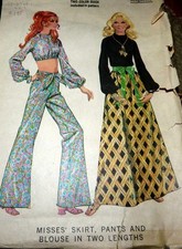  LOVELY VTG 1960s BLOUSE SKIRT PANTS McCALL'S Sewing Pattern 10/32.5