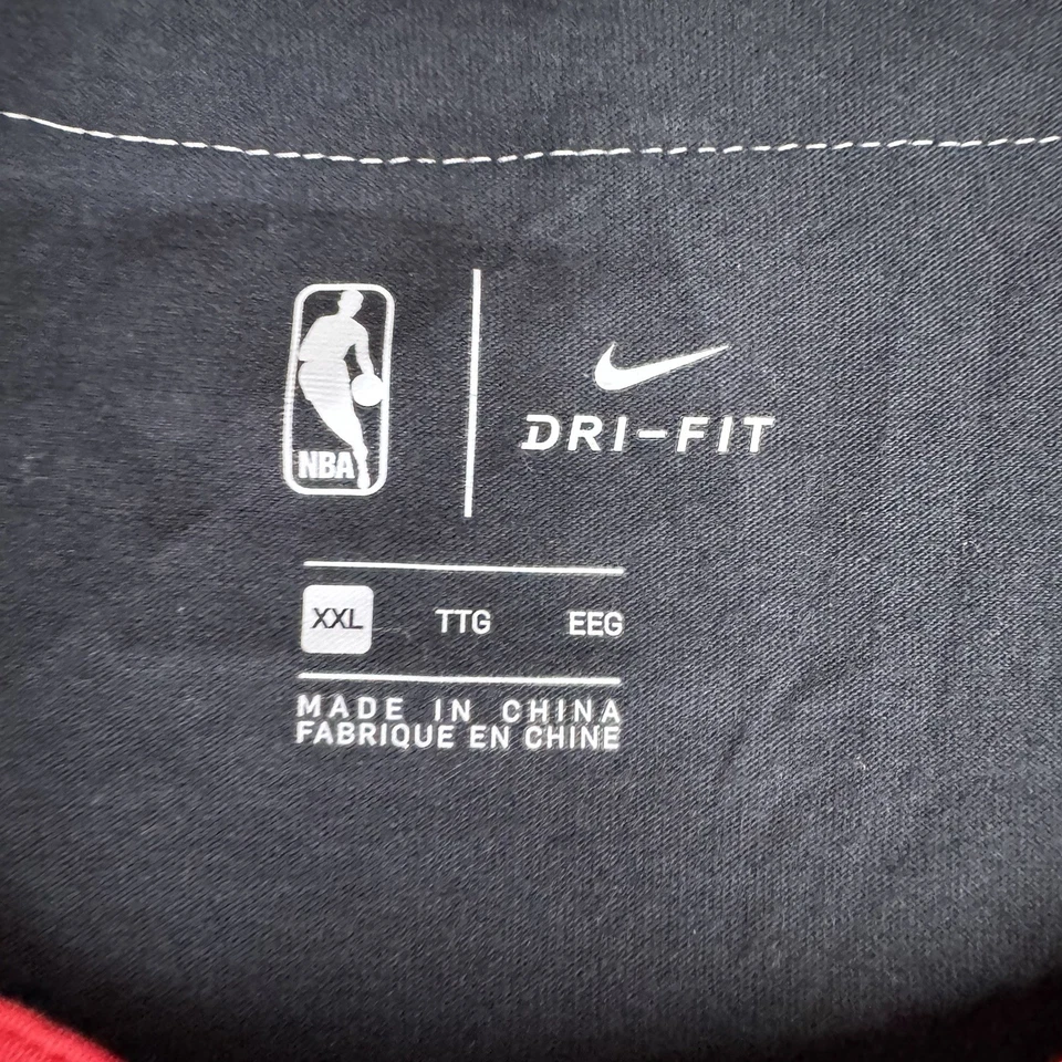 Nike NBA Portland Trail Blazers Gray/Black/Red Dri-Fit T-Shirt Mens Sz Xxl 2xl - Image 4 of 4