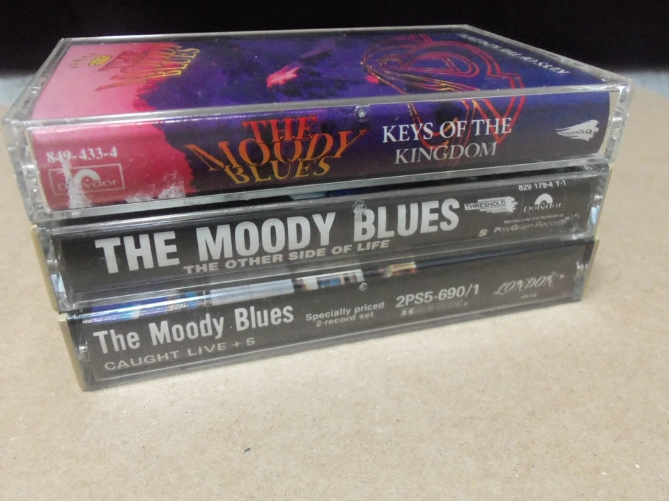 MOODY BLUES   Lot of 3 CASSETTES:  keys of the kingdom-other side of life-caught - Image 2 of 3