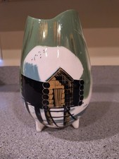 Matthew Adams Alaska Pottery Large Vase Cabin In The Woods Numbered & Signed