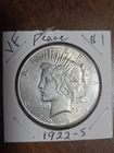 1922-S Peace Silver Dollar $1 VF 90% Silver San Francisco Mint