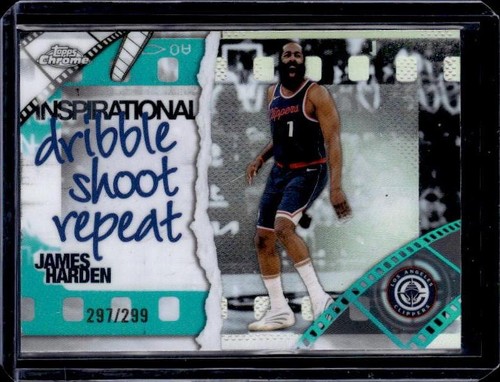 2025 Topps Chrome James Harden Refractors Teal (RAW)