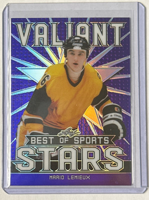 2020 LEAF Best Of Sports #VS-14 VALIANT STARS MARIO LEMIEUX PENGUINS PURPLE /20