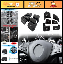 Steering Wheel Button Cover Replacement For Mercedes C-class Glc 2014-2019 Blac Steering Wheel Button Cover Replacement For Mercedes C-class Glc 2014-2019 Blac