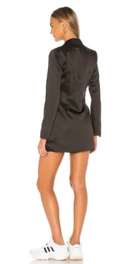 Revolve Superdown Black Satin Miley Oversized Bla… - image 2