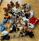 Lot Of 36 Vtg Beanie Babies NWT Grab Bag Gifts Party Favors Cat Unicorn Bears