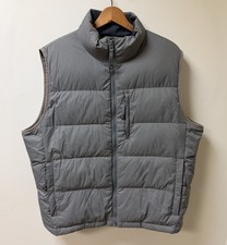 LL Bean Goose Down Puffer Vest Jacket Coat Mens Size XL Zipper Close Gray