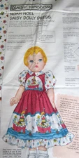 Daisy Kingdom Noah Noel Daisy Dolly Dress Cut & Sew Fabric Panel  17"-19" Doll