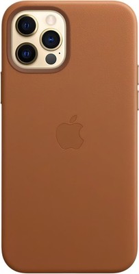 Original / Offizielles Apple iPhone 12 / 12 Pro Leder MagSafe Case - Sattelbraun