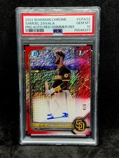 Samuel Zavala 2022 Bowman Chrome RED Refractor Auto 1st RC /5 PSA 10 💎🔥🔥💎