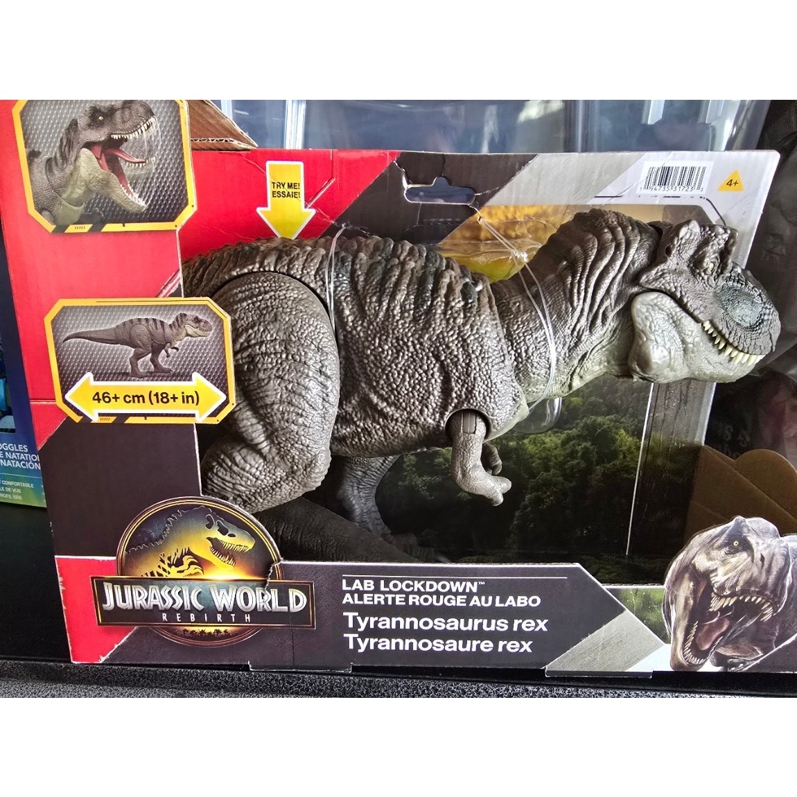 Jurassic World Rebirth Tyrannosaurus Rex Action Figure Dinosaur Toy Chomp Attack