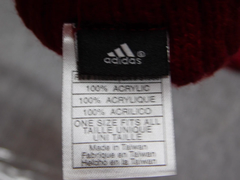 Nebraska Cornhuskers Mittens Mens One Size Red NCAA Football Adidas Knit - Image 4 of 4