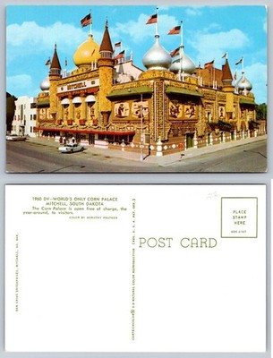 1960 Mitchell Corn Palace South Dakota Postcard - World's Only SD Landmark