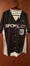 Triton SPDFLEX Men's Black Button-Up Mesh Baseball Jersey Athletic M