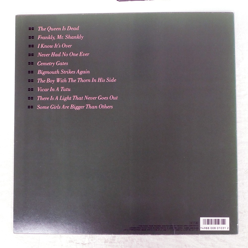 SMITHS QUEEN IS DEAD ROUGH TRADE 25RTL3015 Japan INSERT