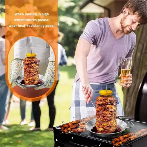 Vertical Kebab Skewer Stand Stainless Steel Vertical Meat Spit Stand for BBQ UK - Picture 10 of 11