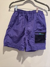Vtg Royal Robbins Purple Waterline Nylon Shorts Small Drawstring Zip pocket