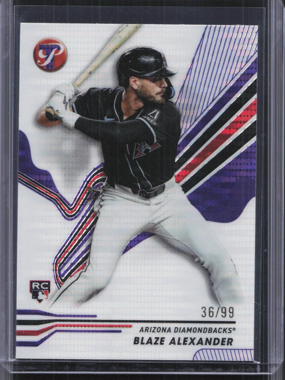2024 Topps Pristine #132 Blaze Alexander Pristine Purple Refractor #/99 RC