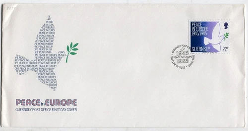 FDC AE66 Guernsey 1985 Europ Peace 1v