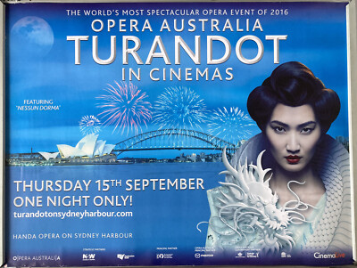Cinema Poster: TURANDOT OPERA AUSTRALIA 2016 (Live Beamback Quad) Chen Shi-Zheng