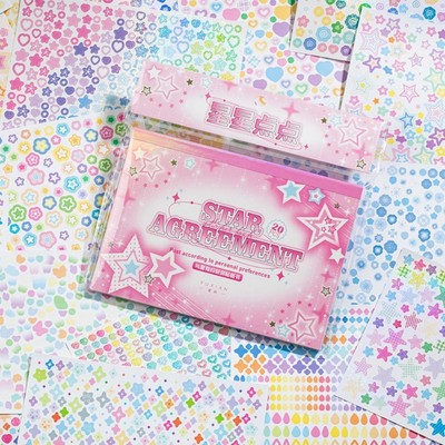 DIY Kpop Stickers 20 Sheets Scrapbook Creative Sticker Book  School Stationery