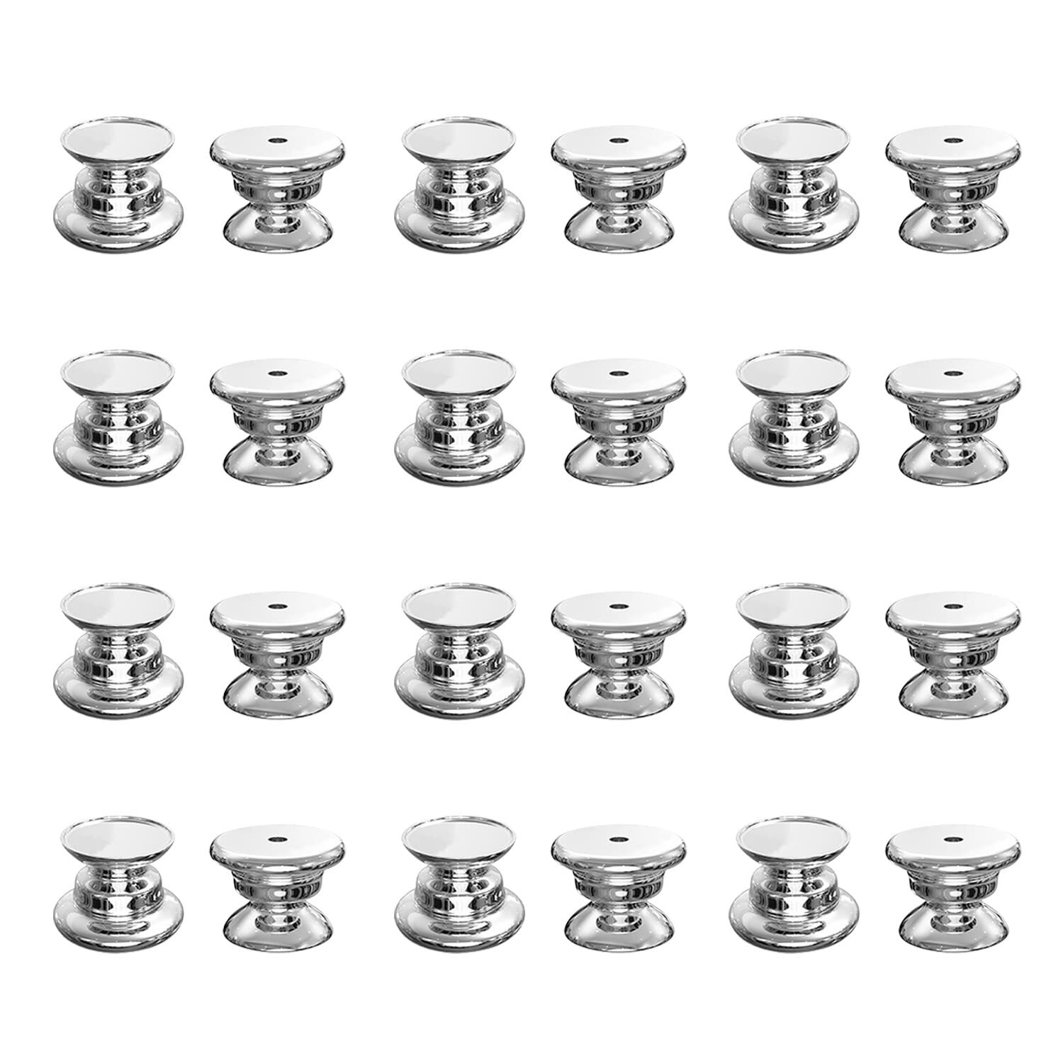 24PCS DIY Crystal Epoxy Resin Drawer Knob Bases for Handles Accessories