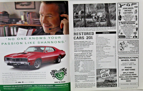 Restored Cars Australia Magazine Full Year 2010 6 Issues: 198 - 203 Classic Auto - Picture 16 of 24